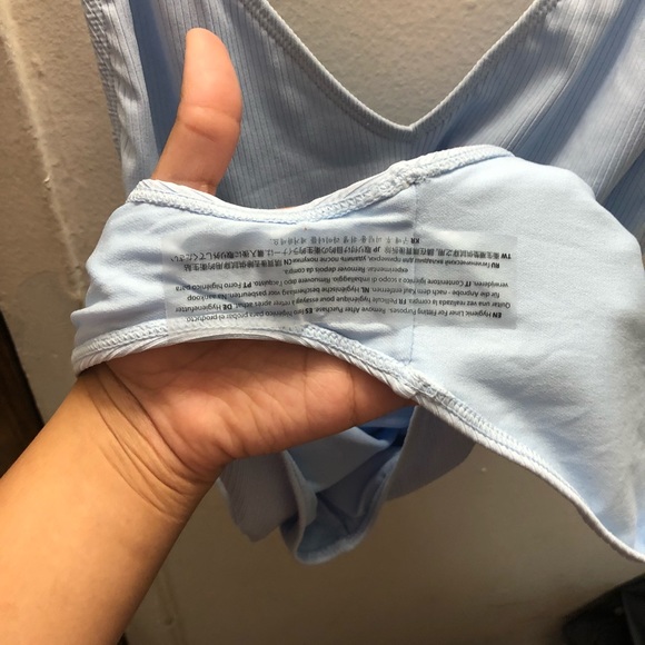 Baby blue one piece bathing suite - Picture 3 of 6